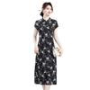 2026 Summer Elegant Slimming Qipao Dress - New Chinese Style with Diagonal Placket