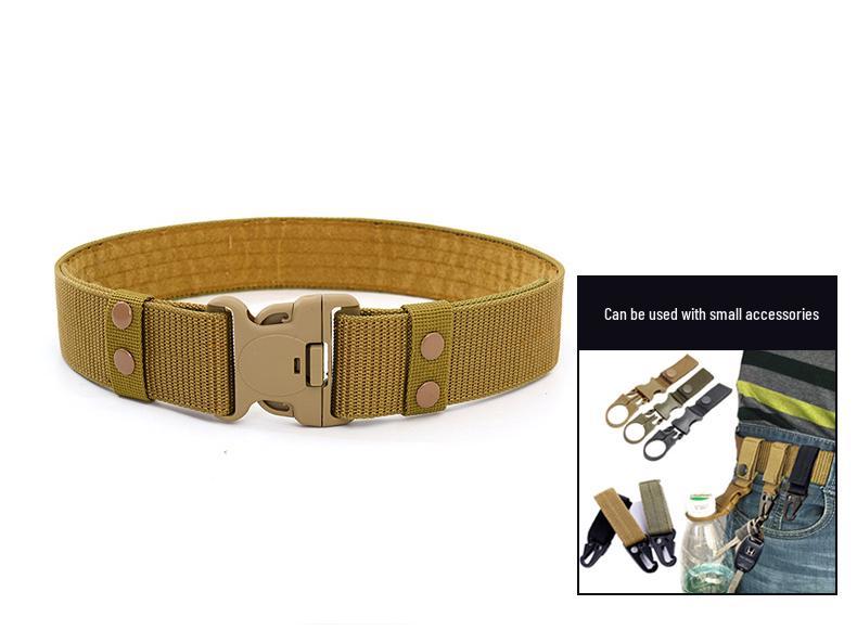 Cross-Border Magic Tape Tactical Canvas Belt for Military Training & Outdoor Use