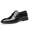 Old man head brand wedding shoes bright leather wedding wear wedding leather shoes men's business leather shoes first layer cowhide lace-up leathe