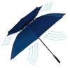 Sturdy Windproof Rainproof Automatic Open Umbrella with Double Canopy Construction(Dark Blue)
