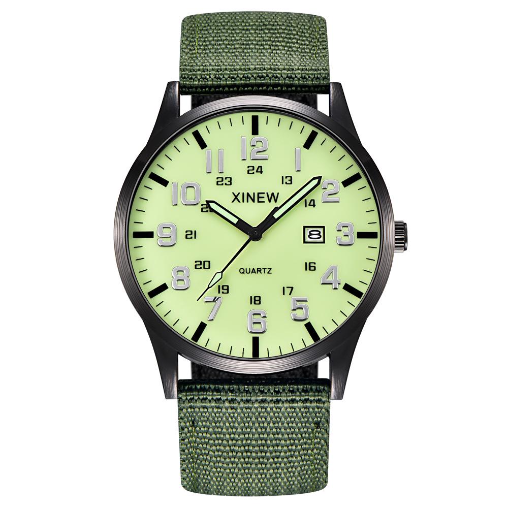Watch Men's Nylon Strap Sports Calendar Quartz Watch