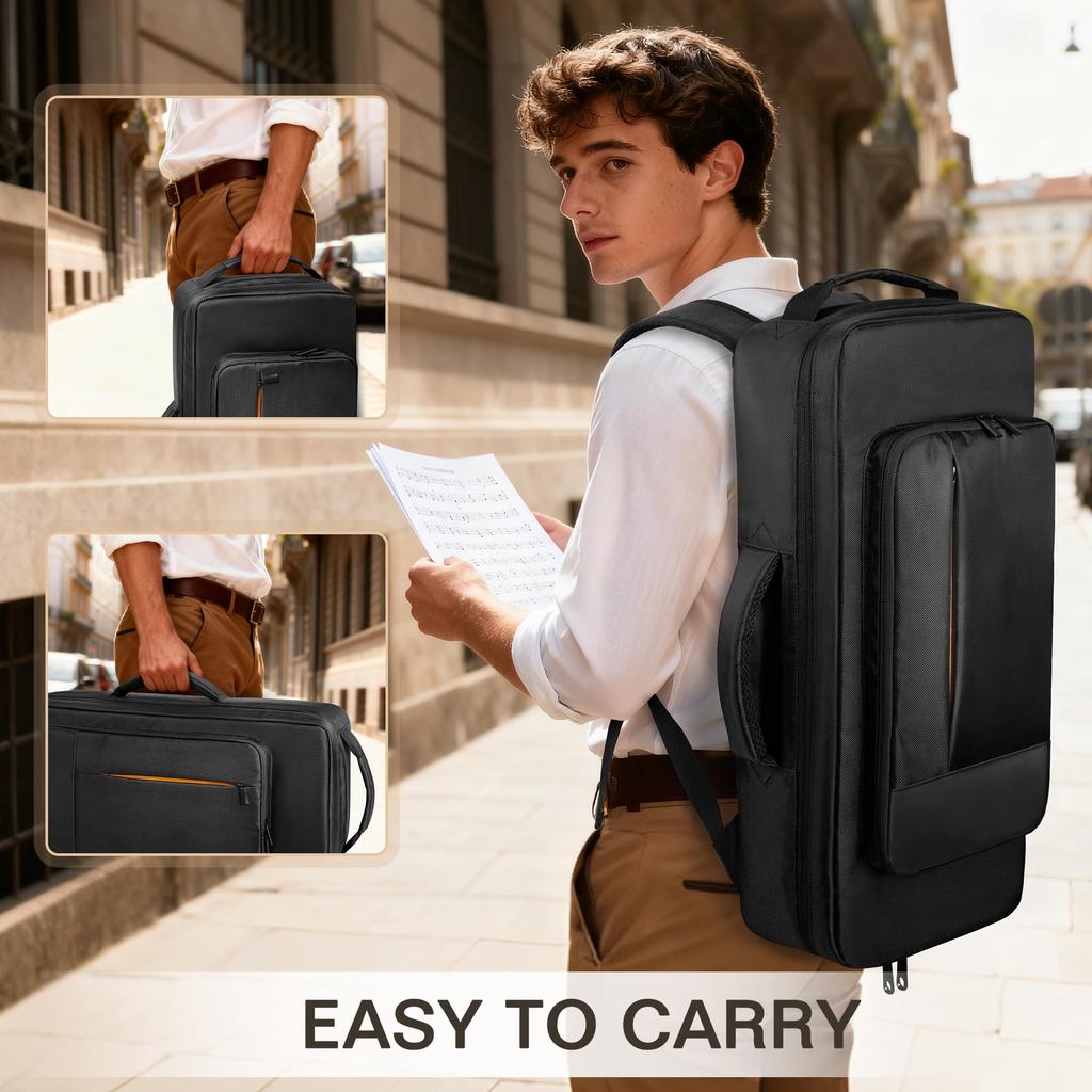 LoDrid Trumpet Case Backpack with Storage for 2 Mutes - Convenient for Carrying Your Trumpet