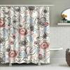 Artistic Floral Shower Curtain Modern Decoration Bathroom Decoration Pink White Blue Black Floral Print Shower Curtain