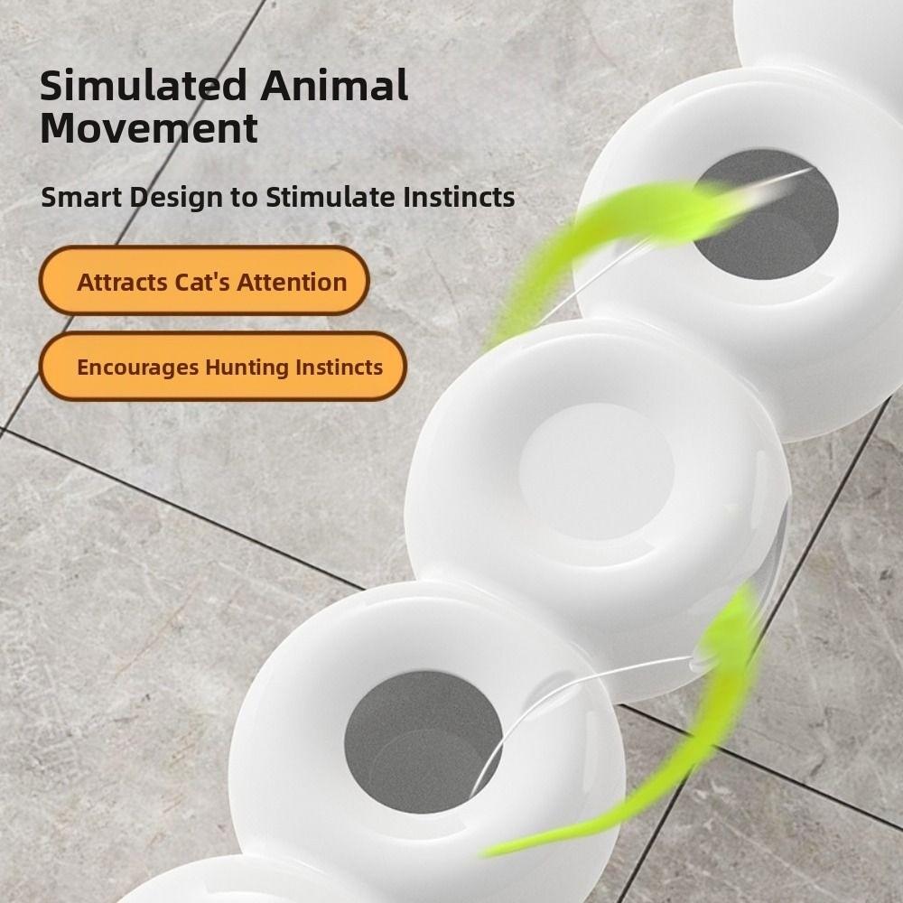 Rechargeable Intelligent Interactive Cat Toy Suction Cup Caterpillar Kitten Toys  Pet Supplies