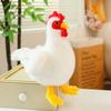 Simulated Fluffy Chicken Plush Toy Cute Soft Stuffed Animal Farmyard Rooster Doll White Yellow Chicken Girl Boy Gift Home Decor