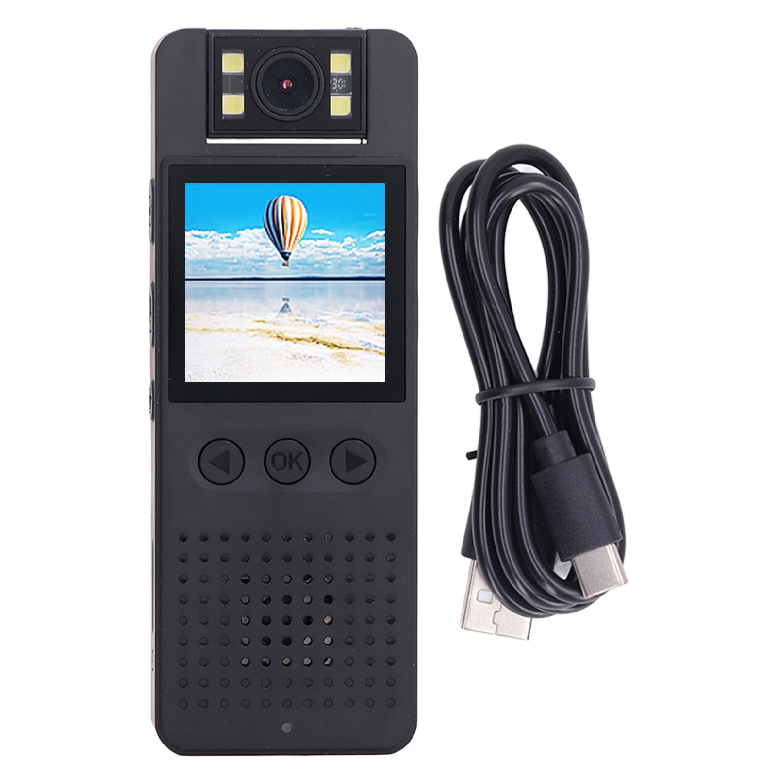 

Mini Body Camera 1080P HD Video 180 Degree Rotating Lens Wide Angle Night Vision Recorder Portable
