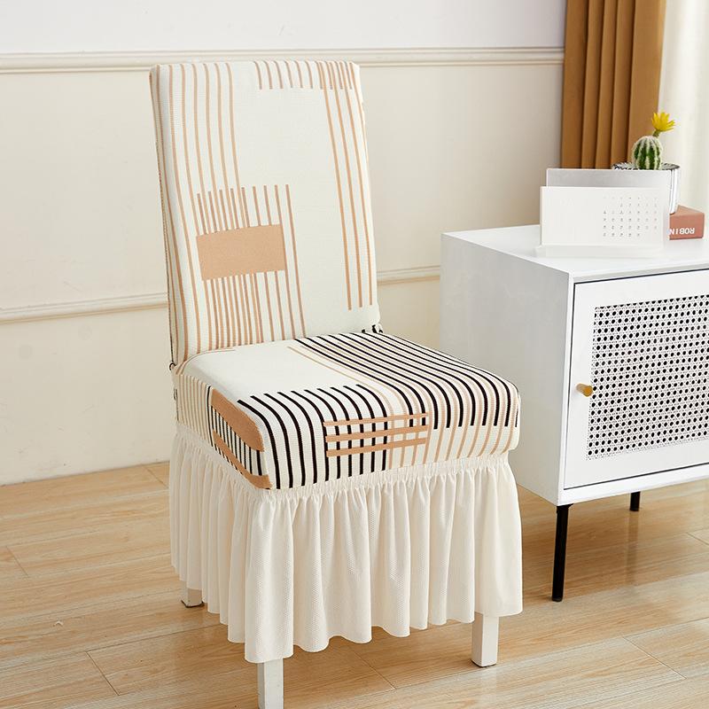 Summer Elastic Chair Cover Cool and Breathable Four-season Home Chair Cover One-piece Boho Light Luxury Dining Chair Cover