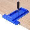 Precision Marking T-Rule, Aluminum Alloy Hole Positioning Scribing Gauge Woodworking Measuring Tool(Blue)