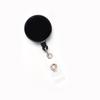 Frosted Anti-Lost Retractable Badge Clip with Metal Back and Pull-Out Buckle Lanyard