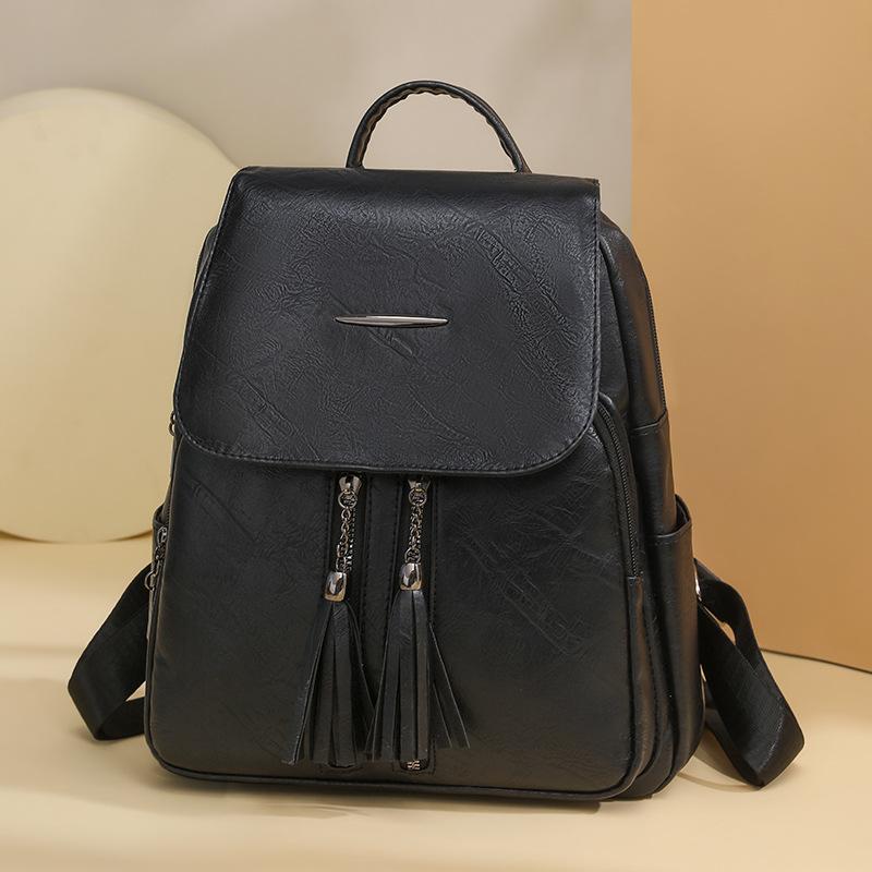 

Women s Backpack Large Capacity PU Backpack бежевий