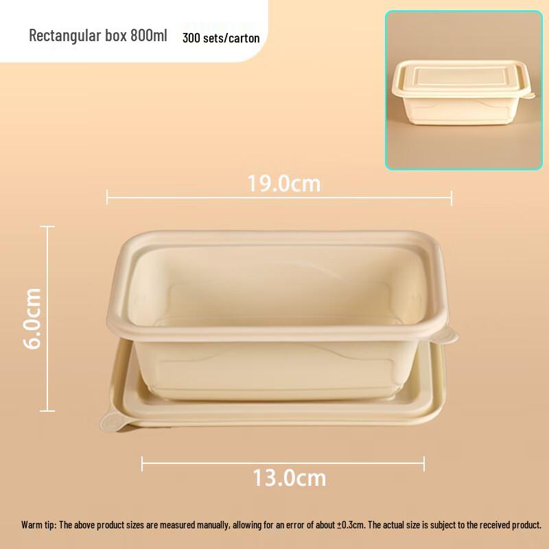Hujian Disposable Degradable Rectangular Lunch Box