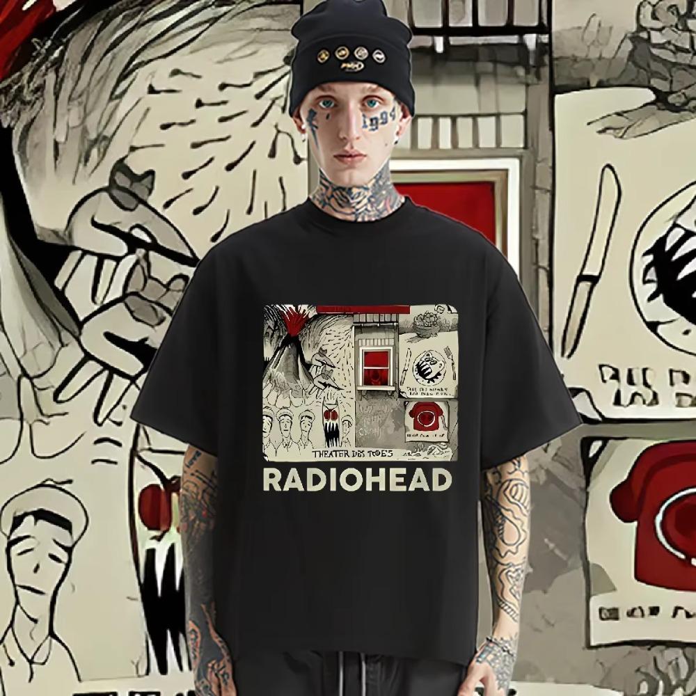 RADIOHEAD Topy Oversize Tričko s kulatým výstřihem Volné Harajuku Pro muže Ženu Trička Potištěné Tričko Streetwear Letní oblečení