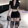 Seductive Police Uniform Lingerie Set: Temptation Skirt for Nightclub Flirting