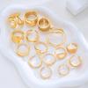 15 Pcs/Set Hip Hop Creative Irregular Rings for Women Men Punk Gold Color Exaggerated Hollow Out Knuckle Joint Ring Jewelry Gift
