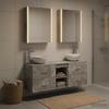 Bathroom Cabinet Set 5 Pcs Concrete Grey 53 X 15.5 X 70 Cm