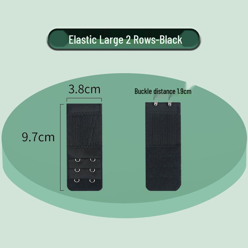 Elastic Bra Extender with Stainless Steel Hooks - Universal Full-Size Bra Back Closure