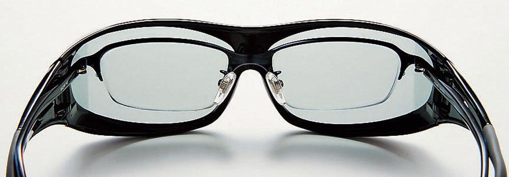 AXE Shiny Black x SG605P Over-the-Eye Sunglasses, Smoke, [Sports Goods]