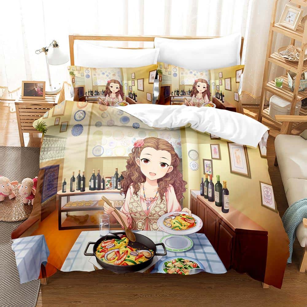 Fashion 3D Print Anime Kawaii Girls The Idolm@Ster Bedding Set Single Twin Full Queen King Size Bed Set Bedroom Duvet Cover Sets
