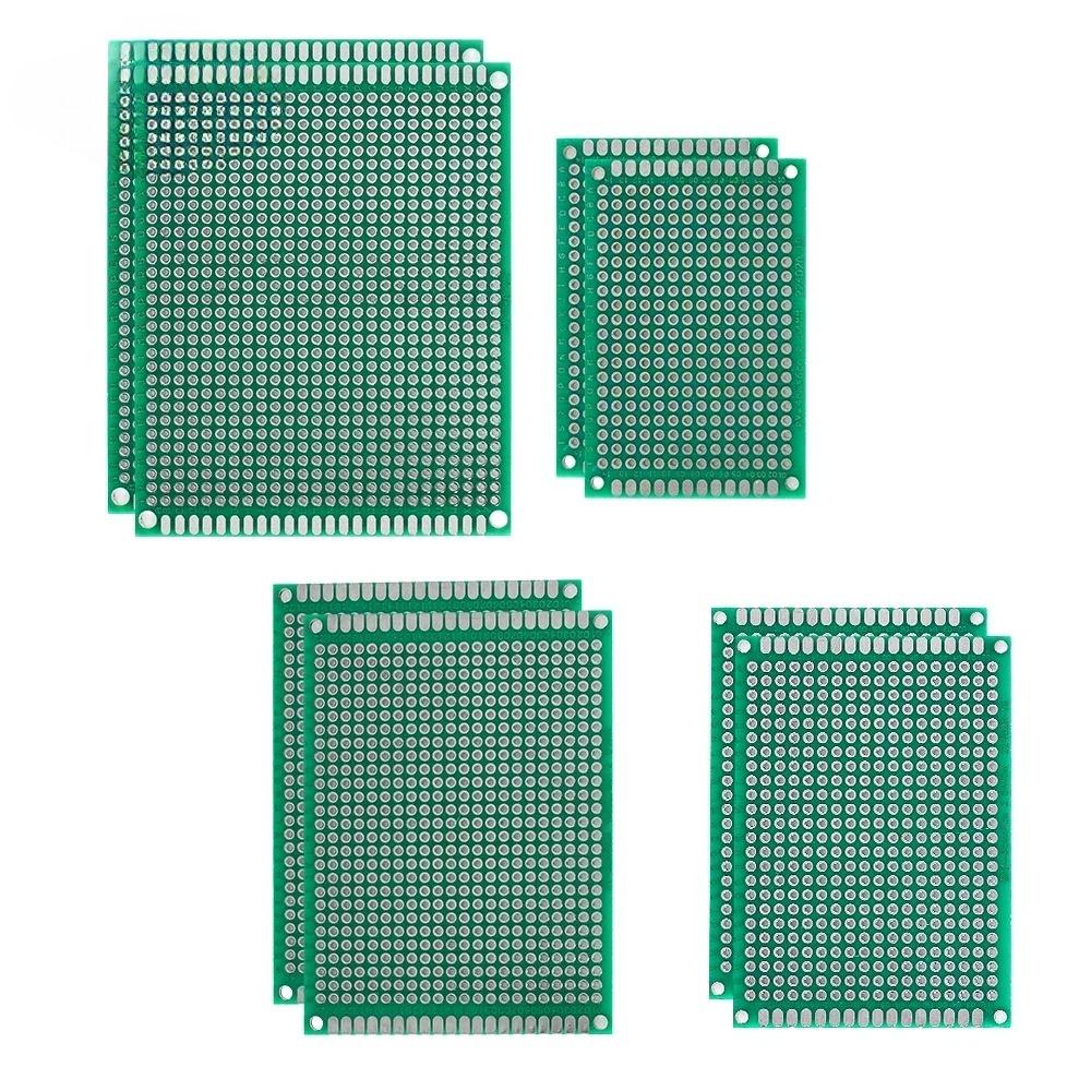 8PCS PCB Board Prototype Board Green Double Side Circuit Boards 4x6cm 5x7cm 6x8cm 7x9cm DIY Electronic Kit