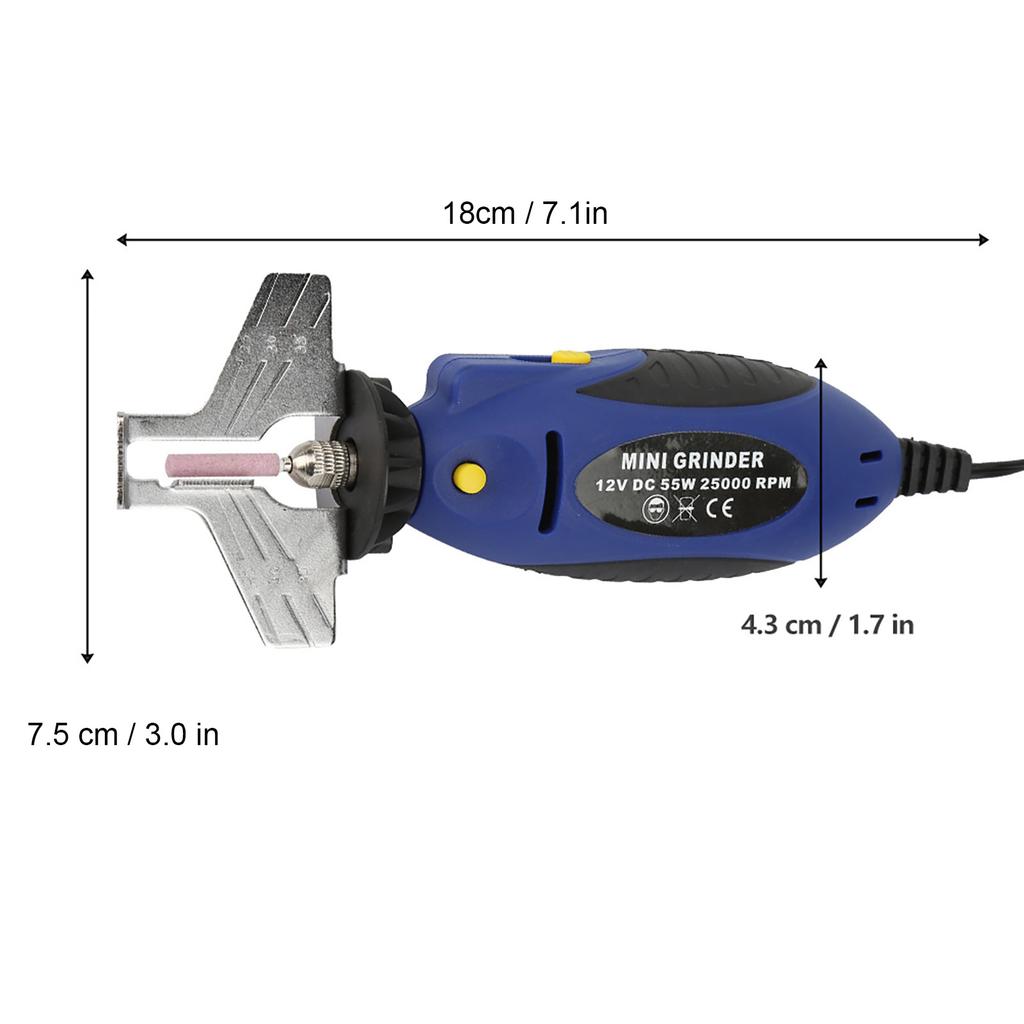 12V Electric Handheld Chainsaw Sharpener Mini Chain Saw Grinder Outdoor Grinding Machine Tools