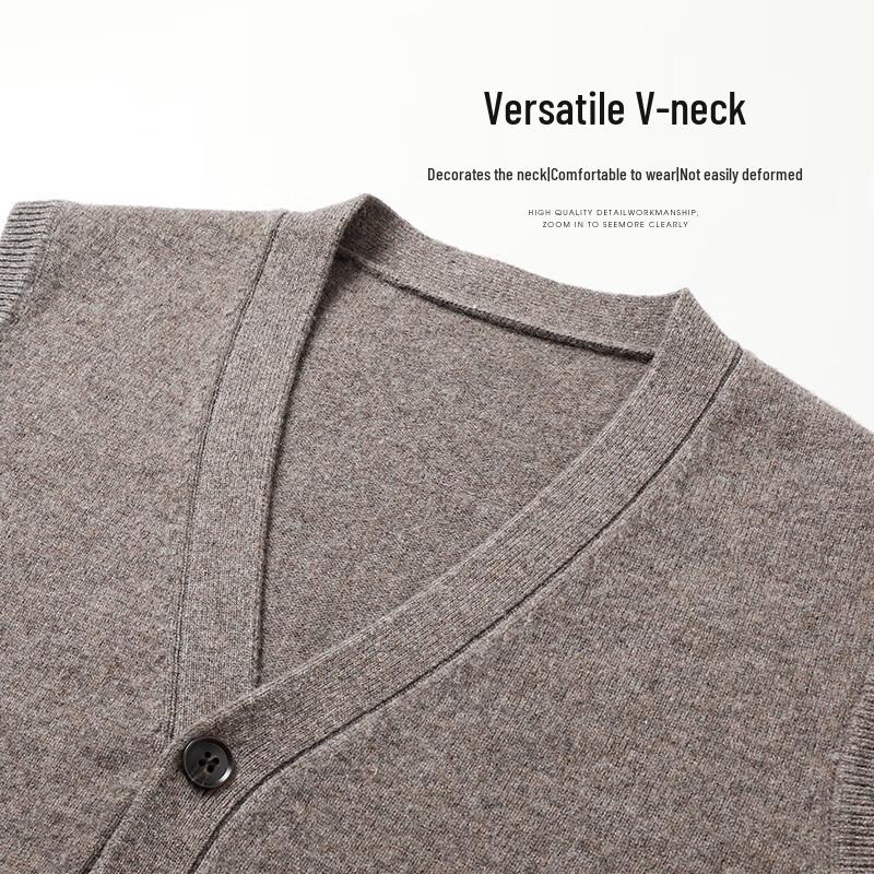 

SHANSHAN Men s 100% Wool V-Neck Sweater Vest S/165