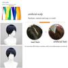 Genshin Impact Kunikuzushi Dunkelblau Cosplay Perücke Weiche Hochtemperaturfaser Verstellbare Passform Realistische Kopfhaut