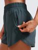 CRZ YOGA Breathable Running Shorts with 7cm Size L Women's Quick-Drying Lining, Inseam, Melanite,