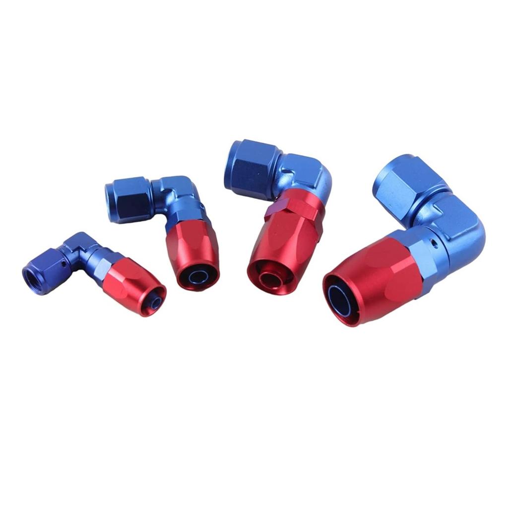 Xwang store Přímý 90stupňový hliníkový AN4 6 8 10 Kovaný otočný hadicový konektor