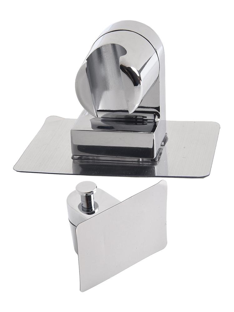 

Shower Bracket Shower Head Holder Home Bathroom With Double Hooks Wall Mounted 360 Degree Adjustable Moisture-proof China Mainland