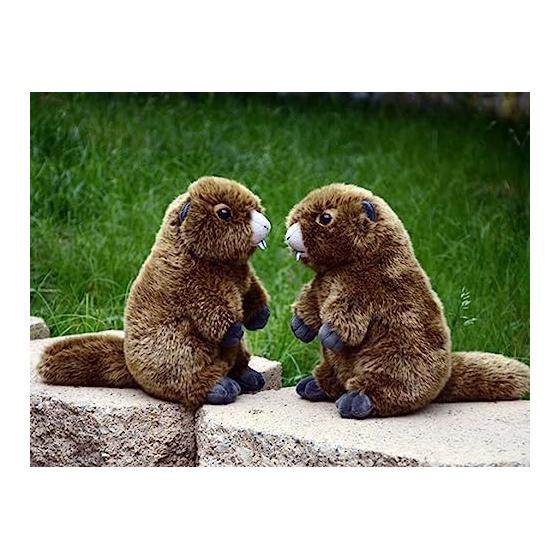 lilizzhoumax Realistic Groundhog Plush Super Soft Groundhog Stuffed Animal Toys for Girls Gifts for Kids Brown 9 inch