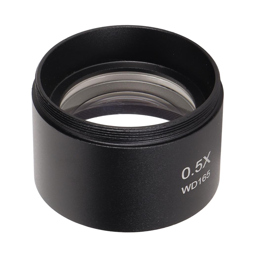 Stereo Microscope Objective Lens 0.5X Zoom HD Large View Auxiliary Objective Lens for Demagnifying Telescope D35mm