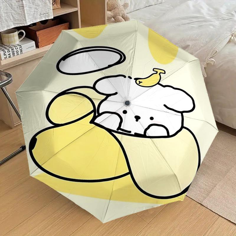 1PC Bear Banana Umbrella-8-Rib Reinforced, Automatic Open, Lightweight & Durable, Cute Fashion Accessory for Outdoor-Y0383