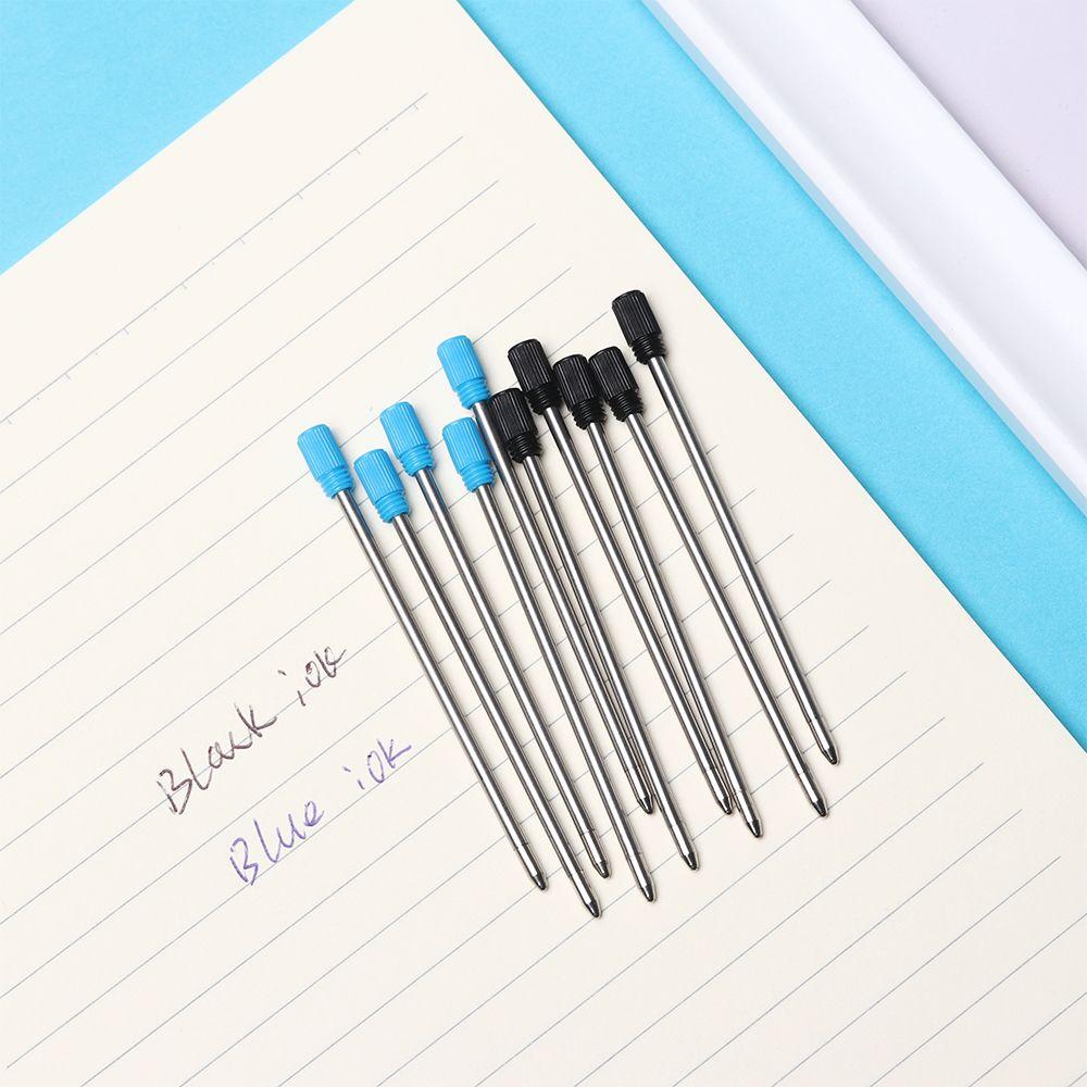 10Pcs/lot Blue/Black Color Ink Ballpoint Pen Refills Metal Pen Medium Nib Core Cartridge Core Ink Recharge Blue/Black Ink 7cm