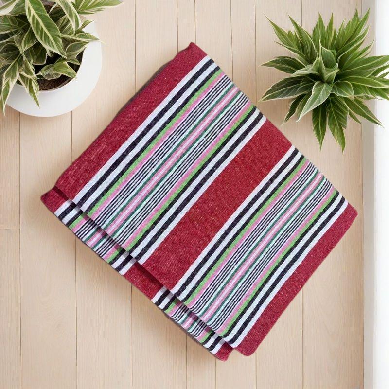 Slightly Flawed Vintage Coarse Cotton Double Bed Sheet – Nostalgic, Cool Summer Single Sheet