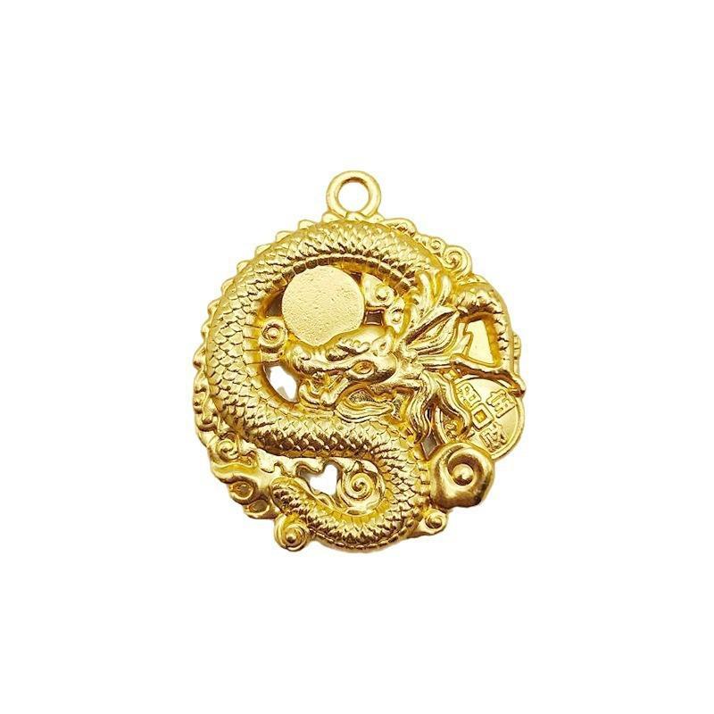 Chinese Alloy Dragon Brand Keychain Pendant Car Hanging Metal Accessories Pendant Bag Hanging Gift Decoration