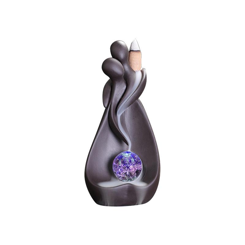 

Курильница с обратным потоком, курильница на День святого Валентина, подарок с фиолетовым песком, украшения для дома