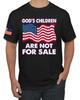 Gods Children Are Not For Sale Wavy American Flag Men Graphic T- Shirt