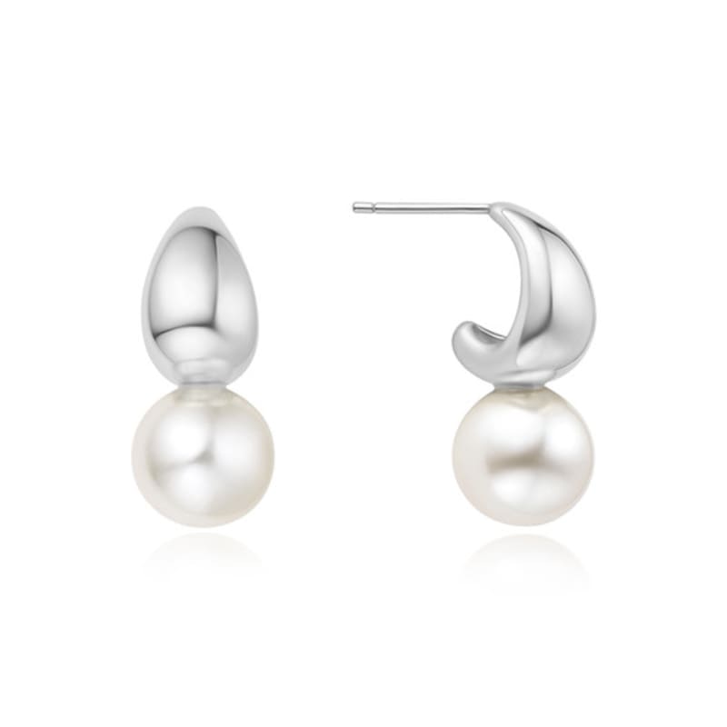 

ANIA HAIE Silver Pearl Dome 925 Silver Earrings E062-06H single type