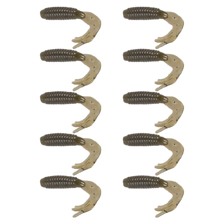 10pcs Fishing Lures 5.5cm 2.1g Swimbait Curl Tail Worms Grub Lures Soft Baits Baits Fishing Accessories