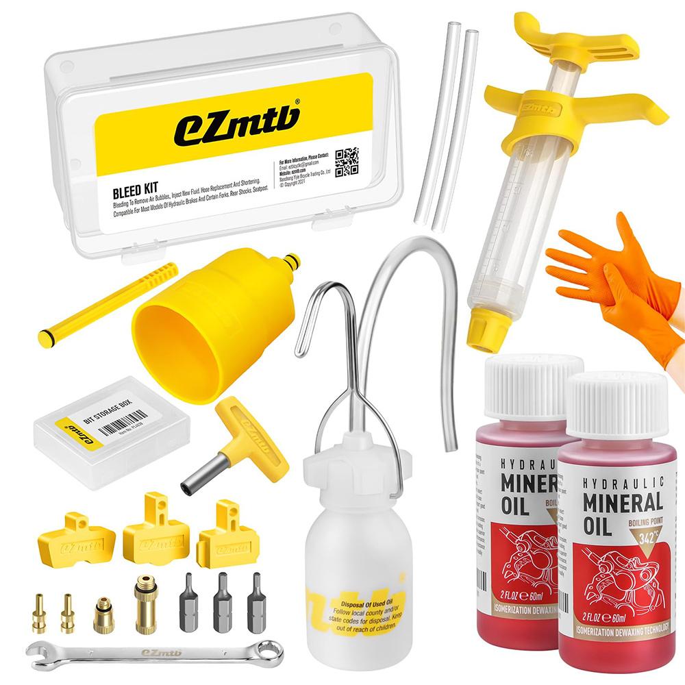 

Brake Bleed Kit for Shimano Hydraulic Brakes, Brake Fluid Change Hydraulic Kits, Including 2Pcs 60ml Brake Fluid Mineral Oil SHIMANO Kit