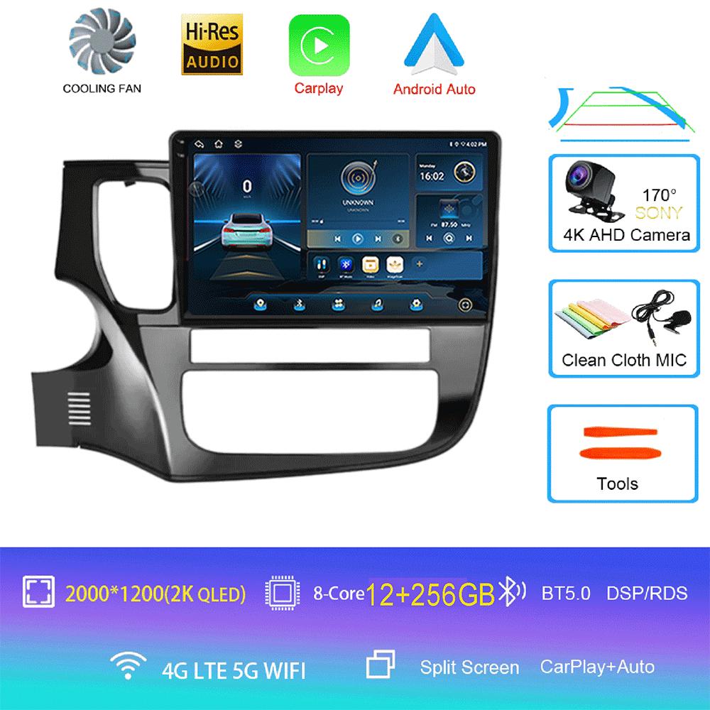 Android14 Carplay Auto Car Radio For Mitsubishi Outlander 3 GF0W GG0W 2012-2018 Multimedia GPS Video Player Stereo 2din Head