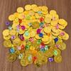 200Pcs/set Pirate Gold Coins Gems Jewelry Treasure Toy Kids Pirate Party Decoration Favors Birthday Gift Cosplay Props Halloween