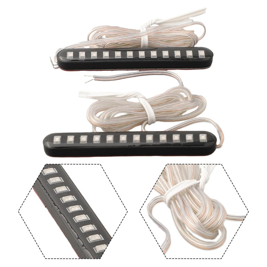 Motorcycle 12 LED 2PCS 6W DC 12V License Plate Light Bar