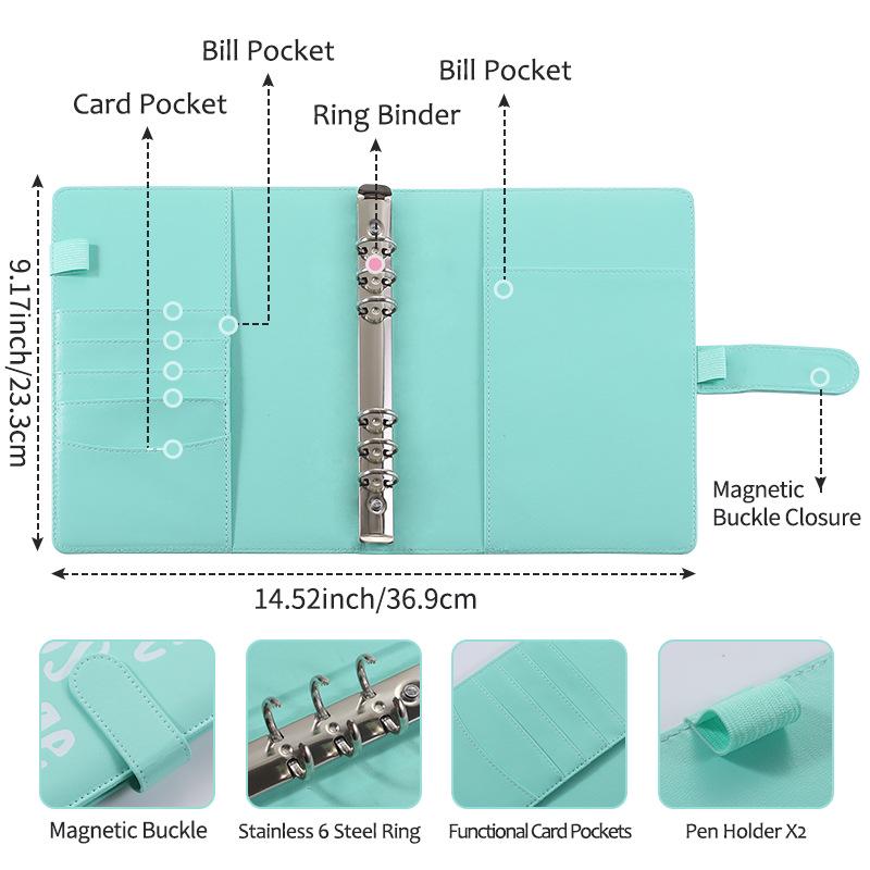 A5 Couple's 100-Day Savings Notebook with Insertable Binder