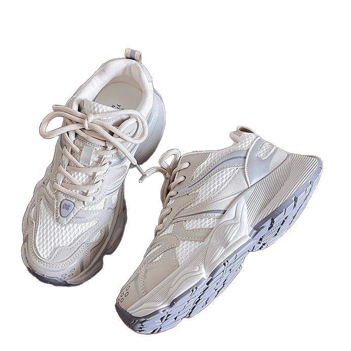 Dad Shoes Women's Spring and Summer 2025 New Fashion Versatile Mesh Breathable Thick Soles Increase Casual Sneakers Tide