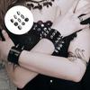 9Pcs Punk Rock Wide Cuff Bracelets Multi Layer Leather With Metal Studs Adjustable Unisex For Daily Wear