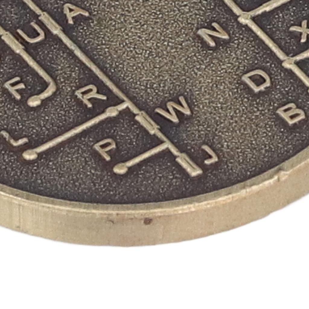 Tréninková mince CW Morseova abeceda Pozinkovaná měď Šifrovací jazyková mince pro začátečníky v radioamatérství 30x30x3mm