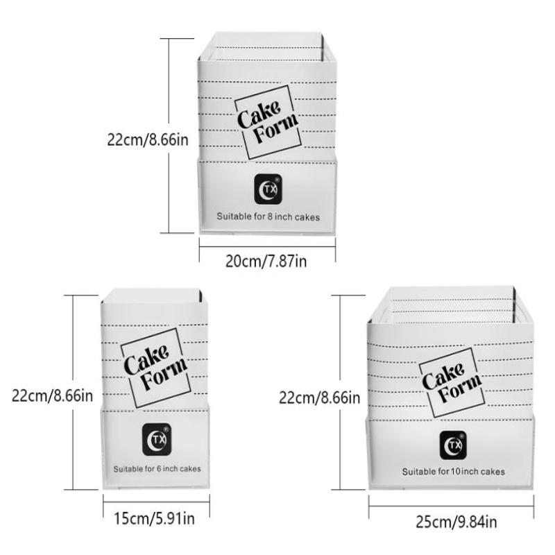 Inel Ajustabil Pătrat pentru Tort Retractabil Inel pentru Mousse Patiserie cu Scară Acrilic Reutilizabil Unelte pentru Copt Decorat Tort