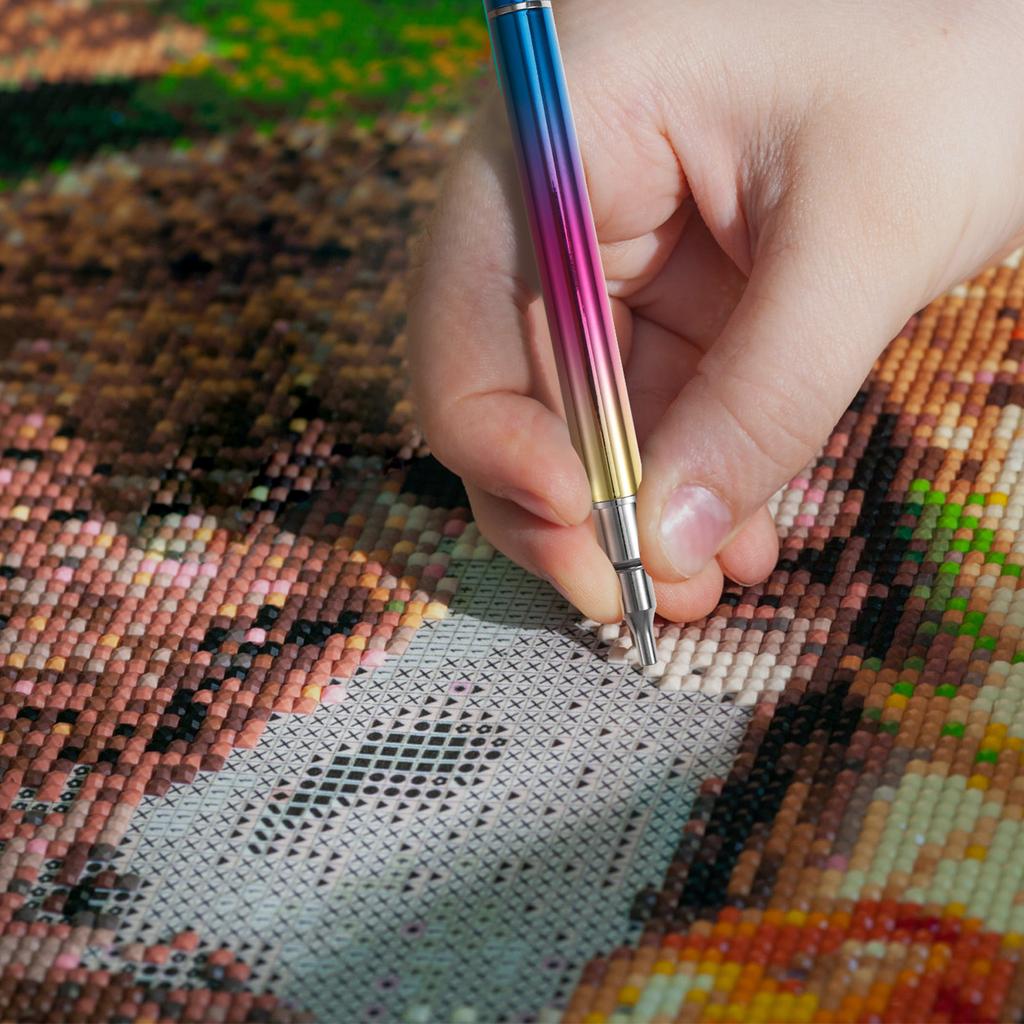 Elektrisches Diamond Art Stift-Set Diamantmalerei Stift Werkzeug Malzubehör Kein Wachs erforderlich Wiederaufladbare Stifte Diamantmalerei Werkzeug