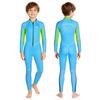 Kinder Ganzkörper-Neoprenanzug Schnorcheln Tauchen Surfen Warm Thermisch Langarm Hose UV-Schutz Schwarz Hellblau